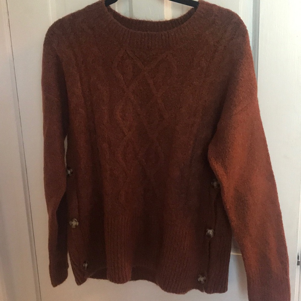 Marled Rust Colored Sweater